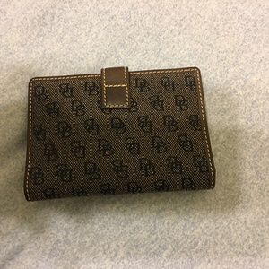Dooney & Bourke Black/Gray Monogram Wallet